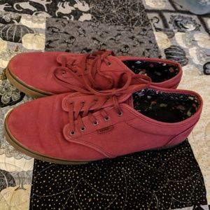 Burgundy with floral inside Vans